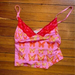 Y2K Butterfly Cami Top